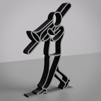 Trombone Player - Customized Line Art Figure