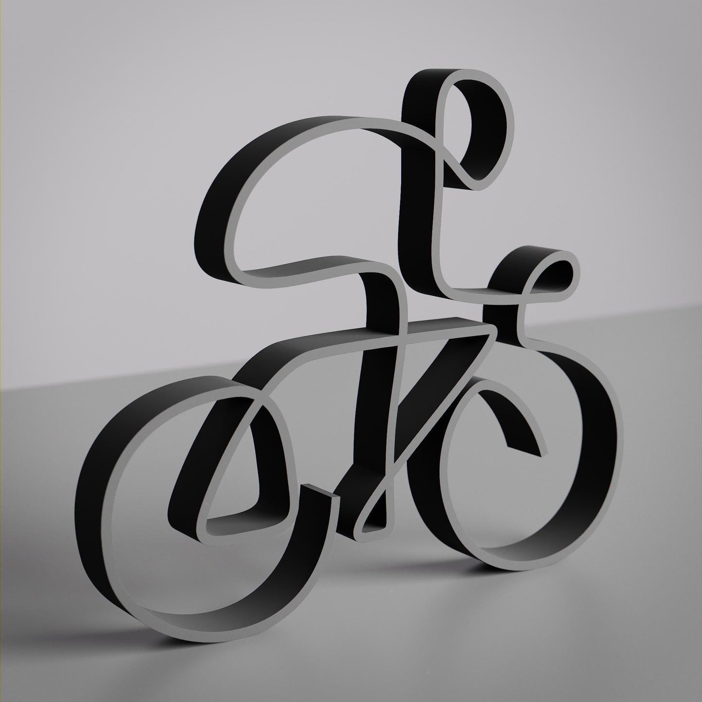 Cyclist - Customized Line Art Figure