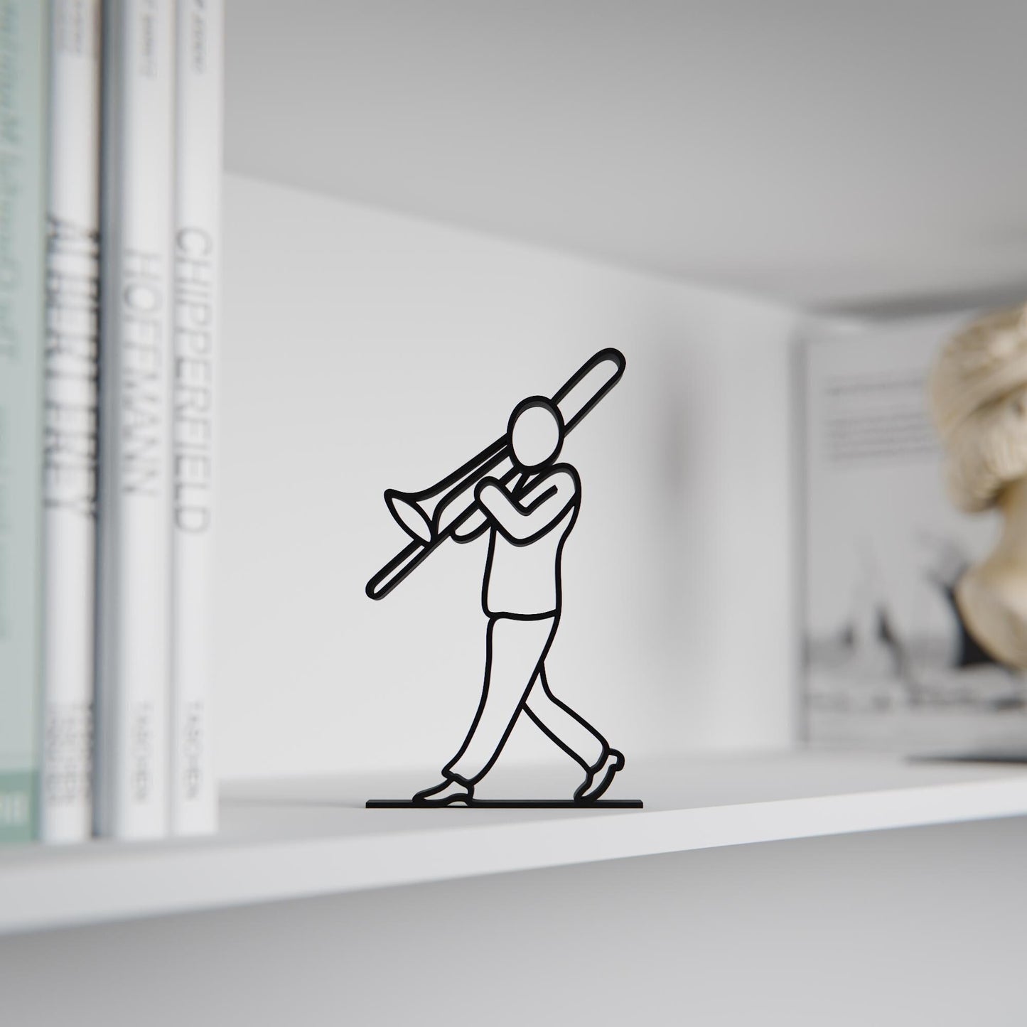 Trombone Player - Customized Line Art Figure