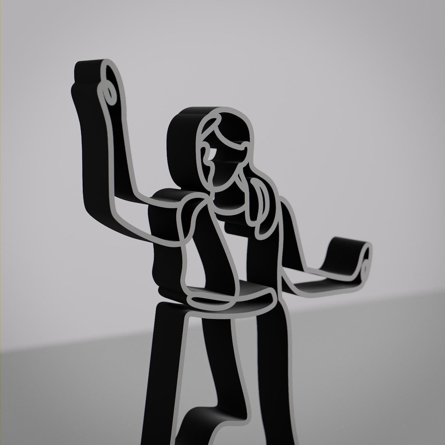 Kathak Dancer - Line Art Figure