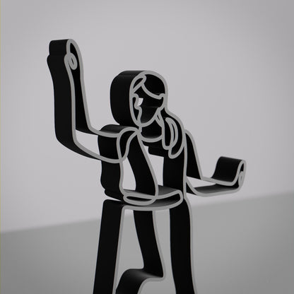 Kathak Dancer - Line Art Figure