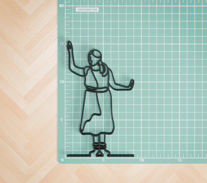 Kathak Dancer - Line Art Figure