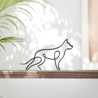 German Shepherd Dog 82 - Line Art Figure