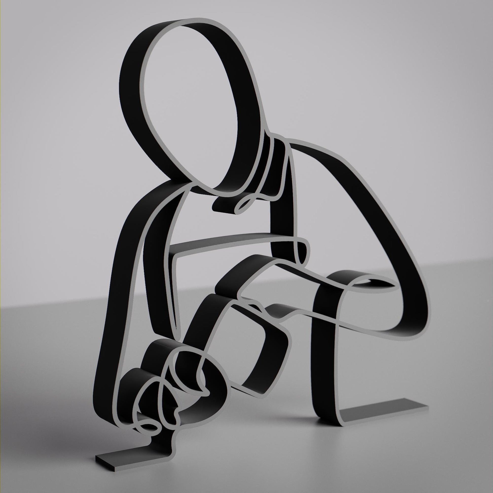 Barista - Customized Line Art Figure