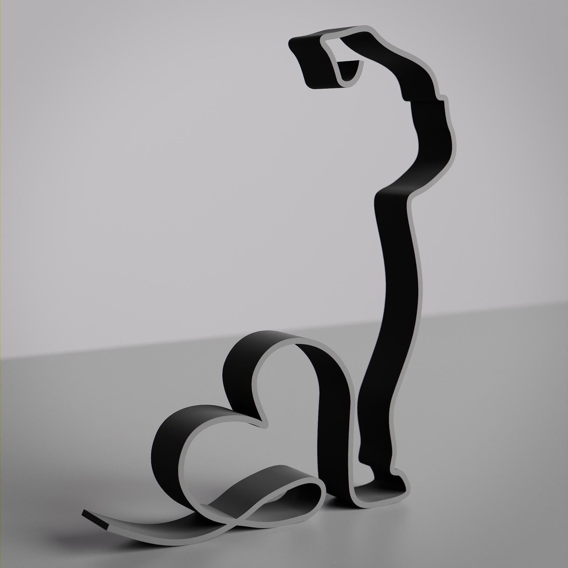 Bulldog Dog 08 - Line Art Figure