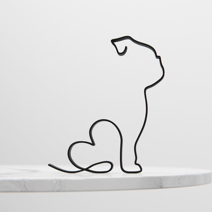 Bulldog Dog 08 - Line Art Figure