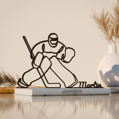 Hockey Goalie - Customized Line Art Figure