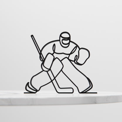 Hockey Goalie - Customized Line Art Figure