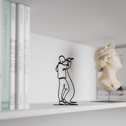 Male Vocalist - Customized Line Art Figure