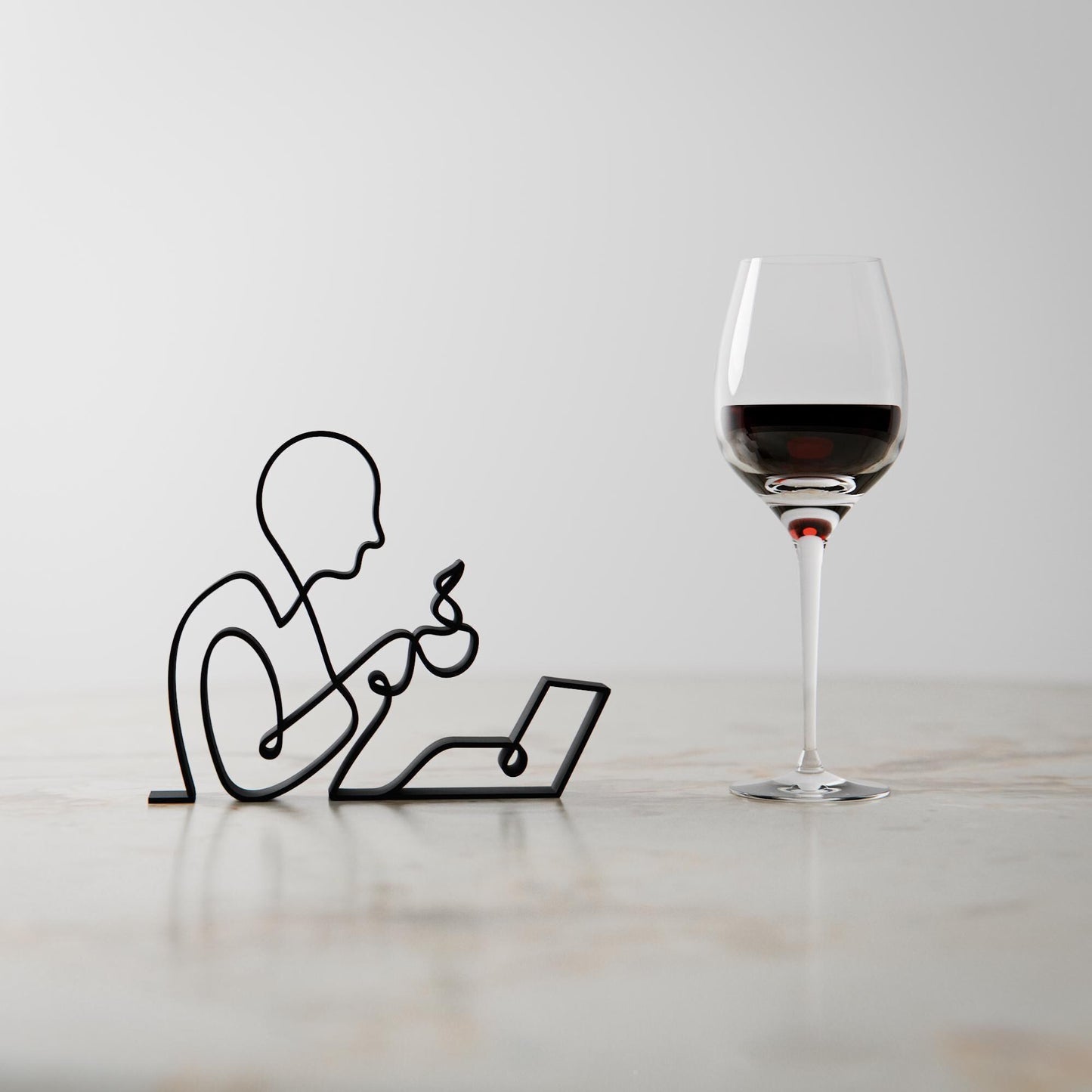 Office Worker - Customized Line Art Figure