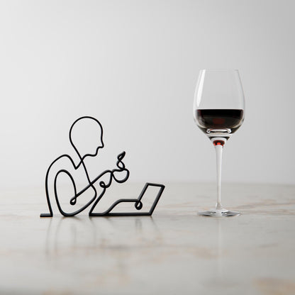 Office Worker - Customized Line Art Figure