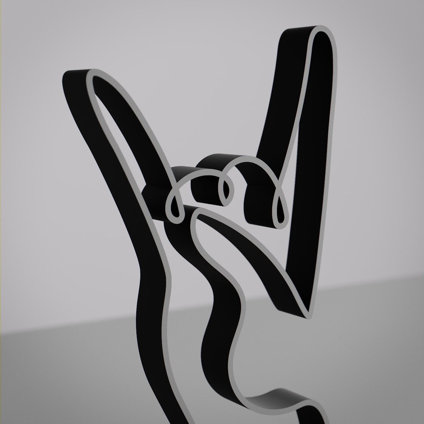 Devil Horn Hand - Customized Line Art Figure