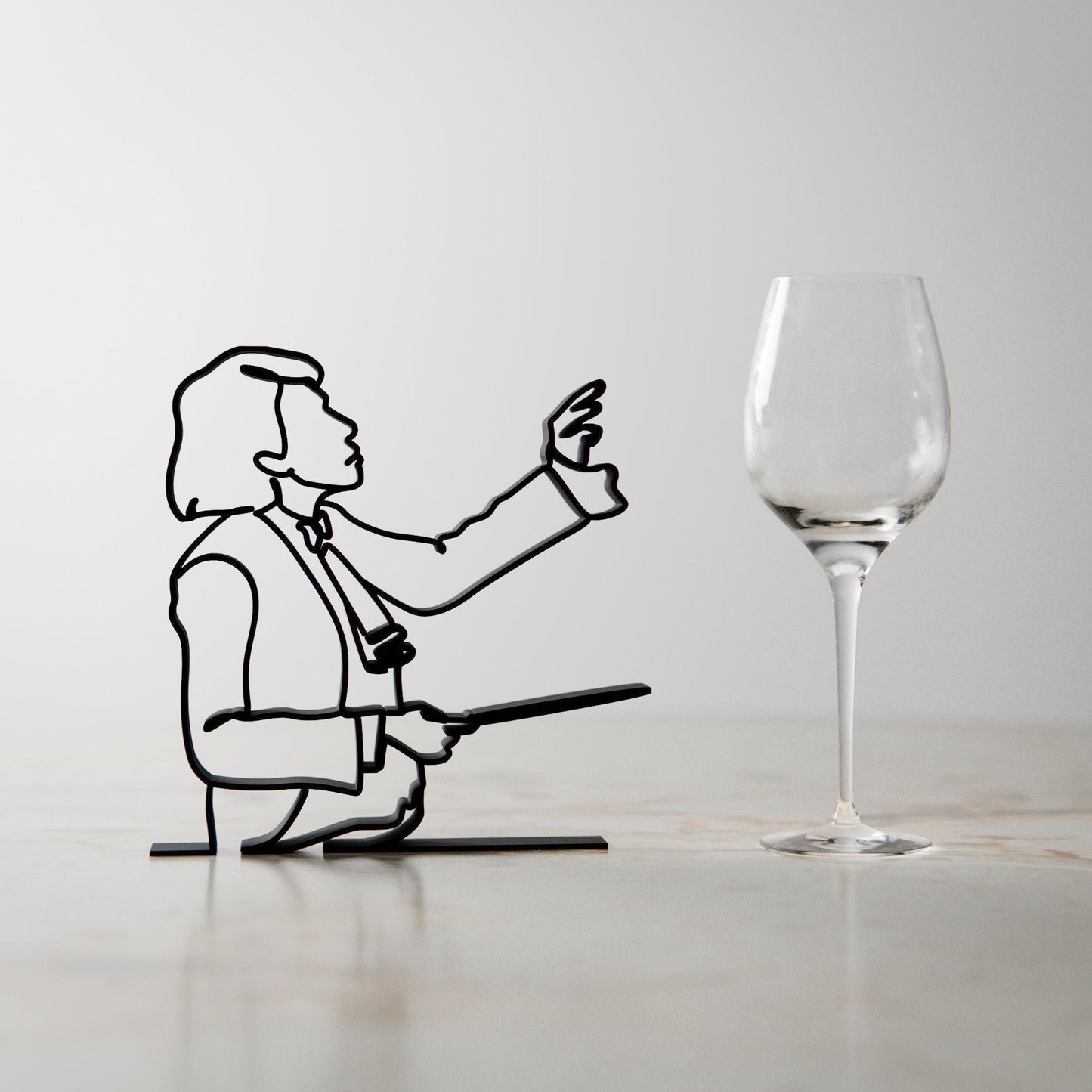 Female Conductor - Customized Line Art Figure