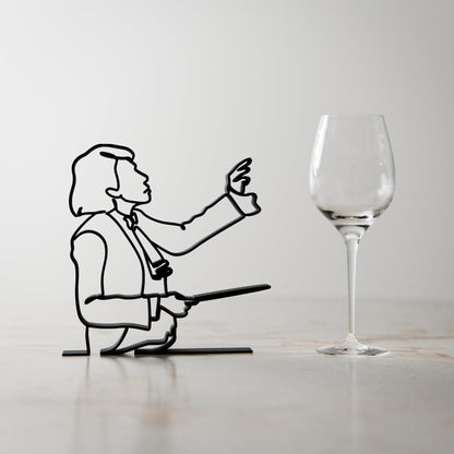 Female Conductor - Customized Line Art Figure