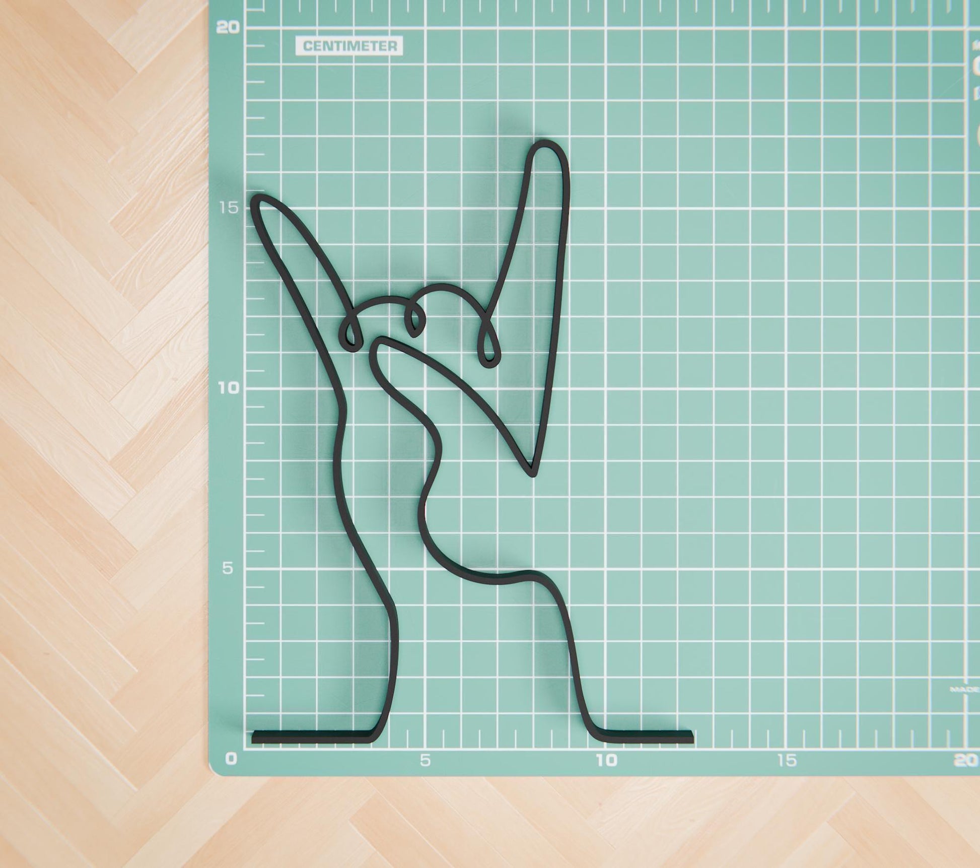 Devil Horn Hand - Customized Line Art Figure