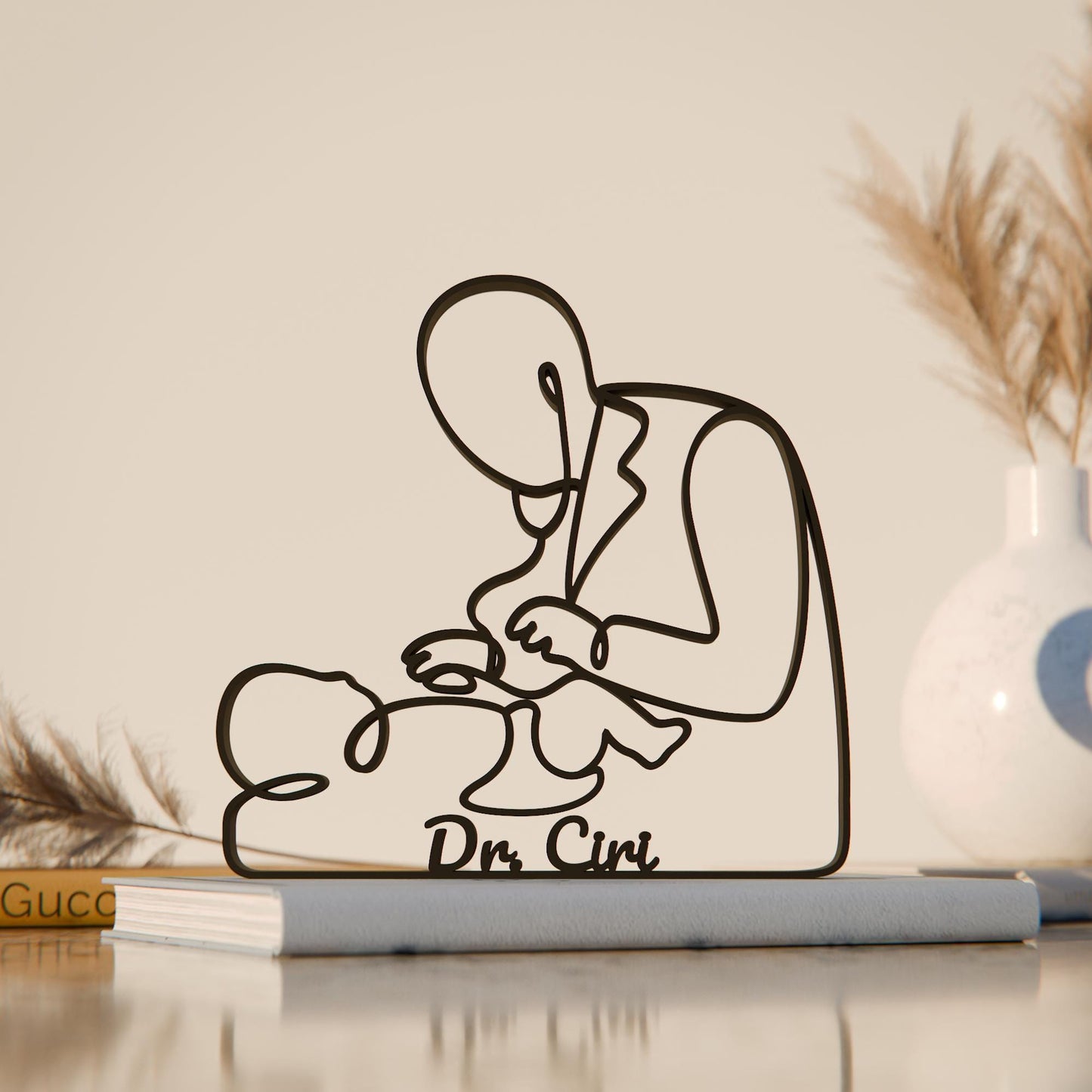 Pediatrician - Customized Line Art Figure