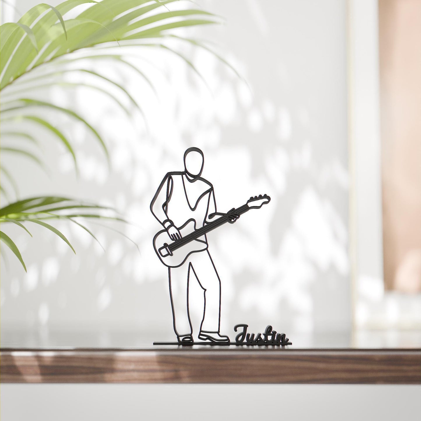 Bass Guitarist - Customized Line Art Figure