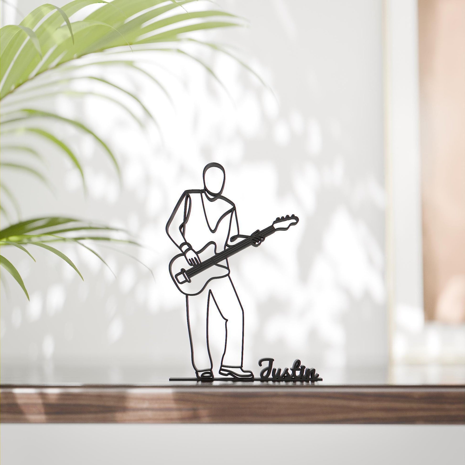 Bass Guitarist - Customized Line Art Figure