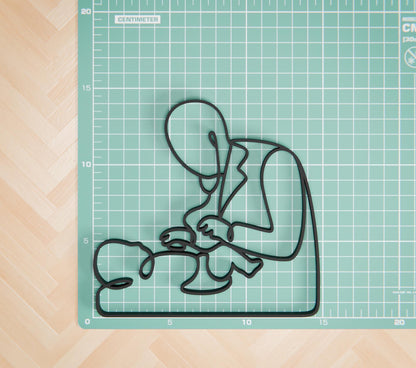 Pediatrician - Customized Line Art Figure