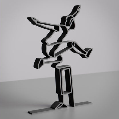 Hurdler - Customized Line Art Figure