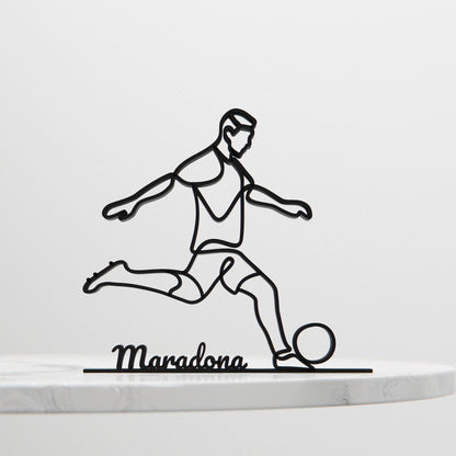 Soccer Player - Customized Line Art Figure
