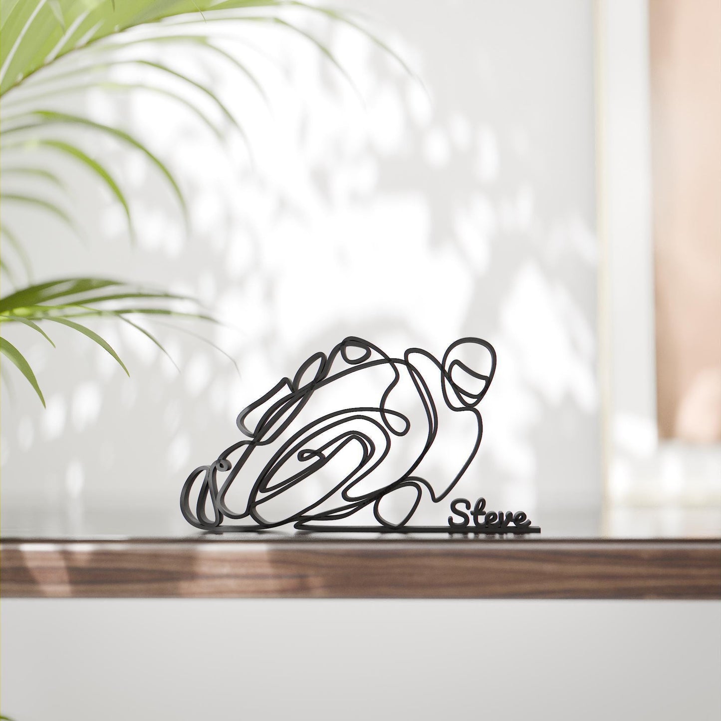 Motorbiker - Customized Line Art Figure