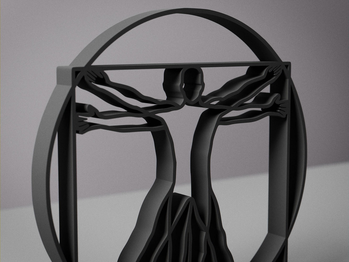 Vitruvian Man - Customized Line Art Figure