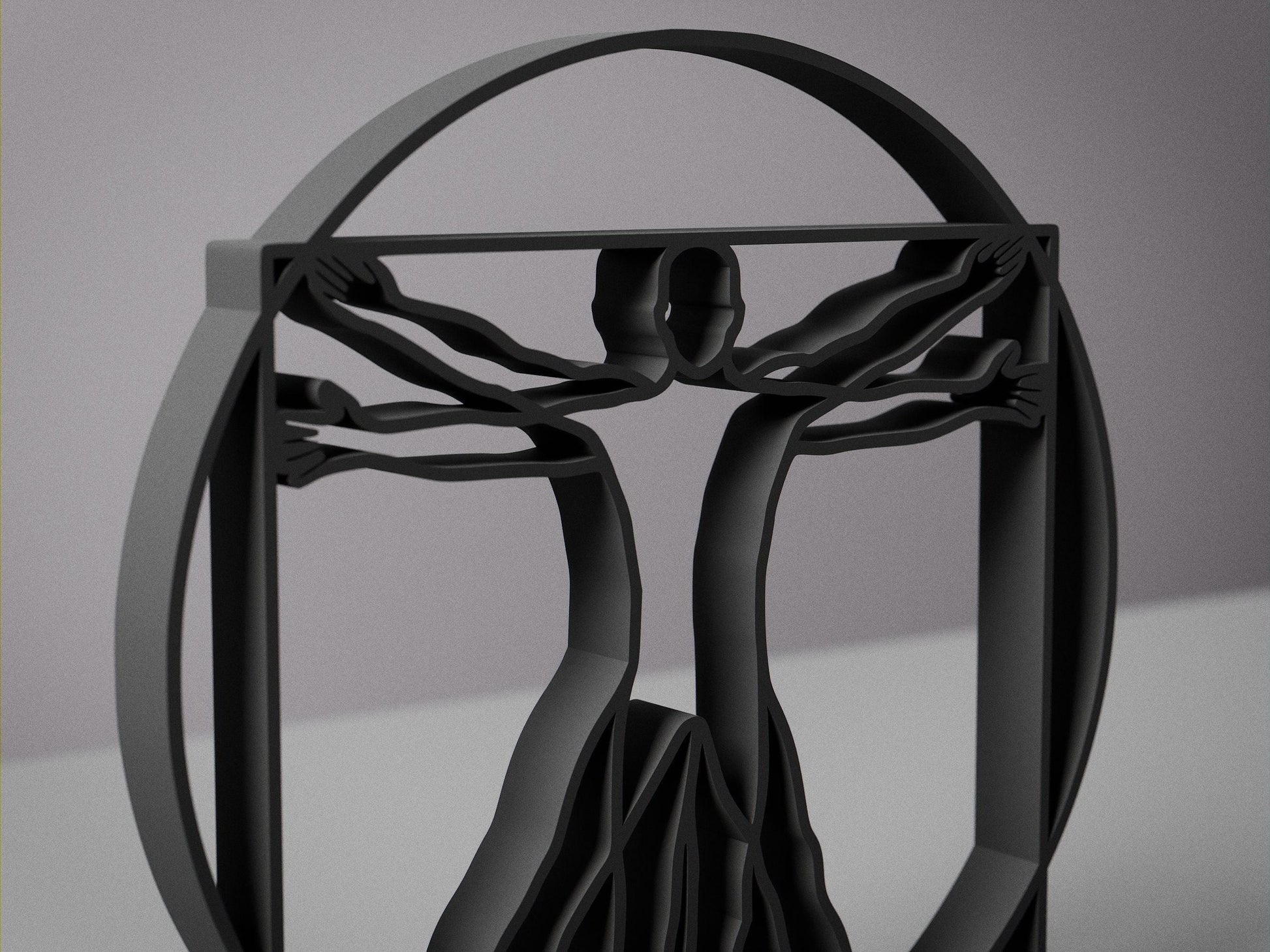 Vitruvian Man - Customized Line Art Figure