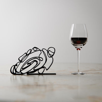Motorbiker - Customized Line Art Figure
