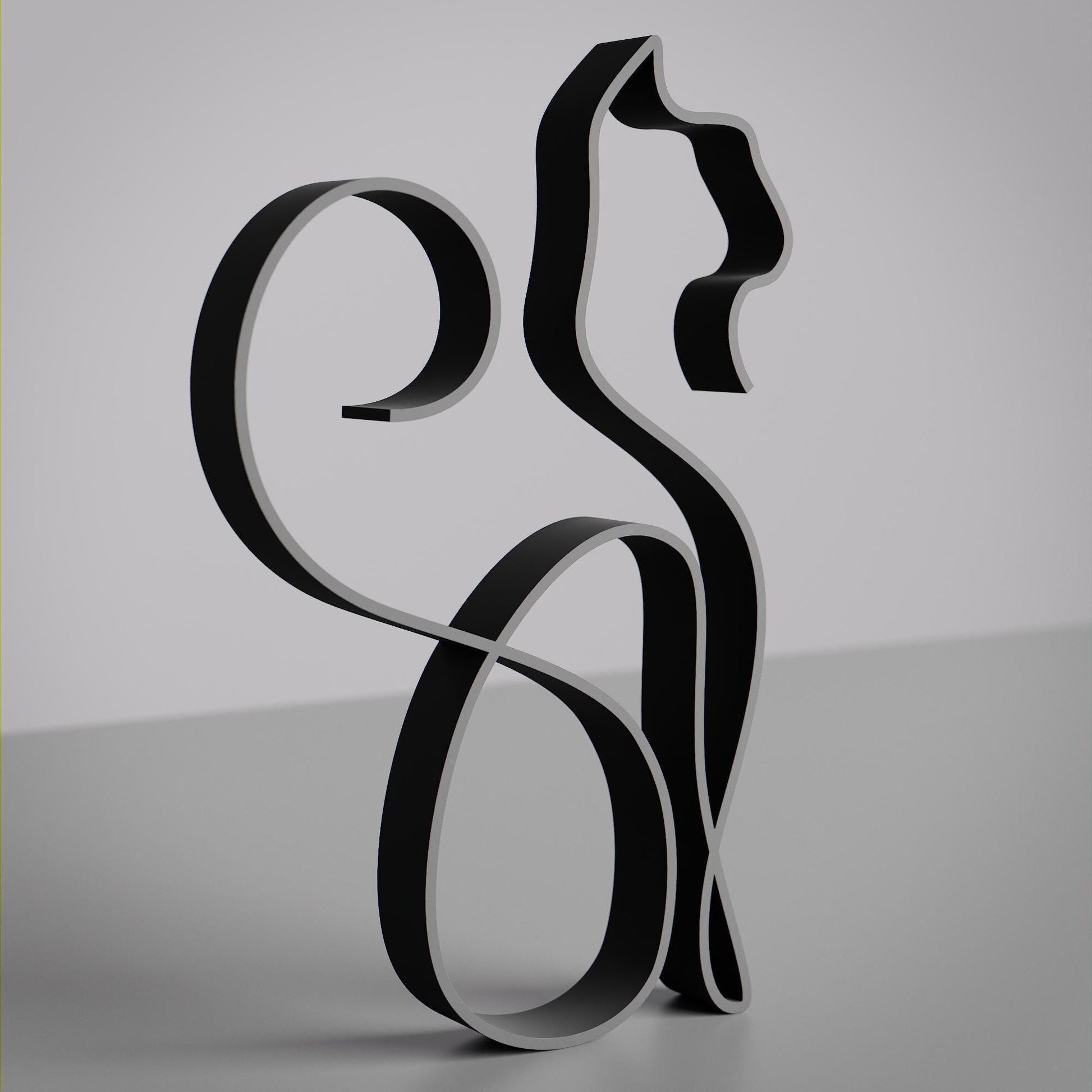 Siamese Cat 04 - Line Art Figure