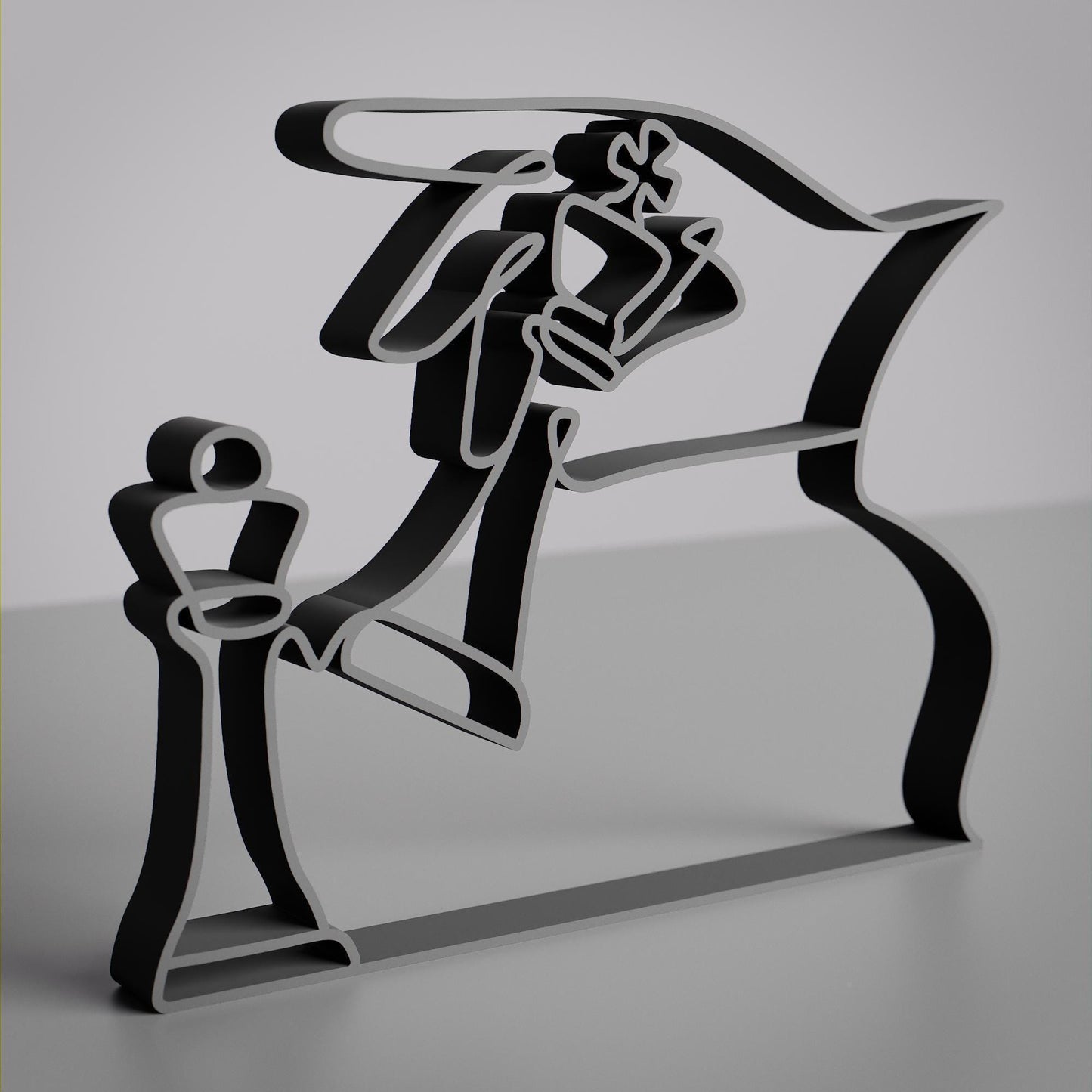 Chess Player - Customized Line Art Figure