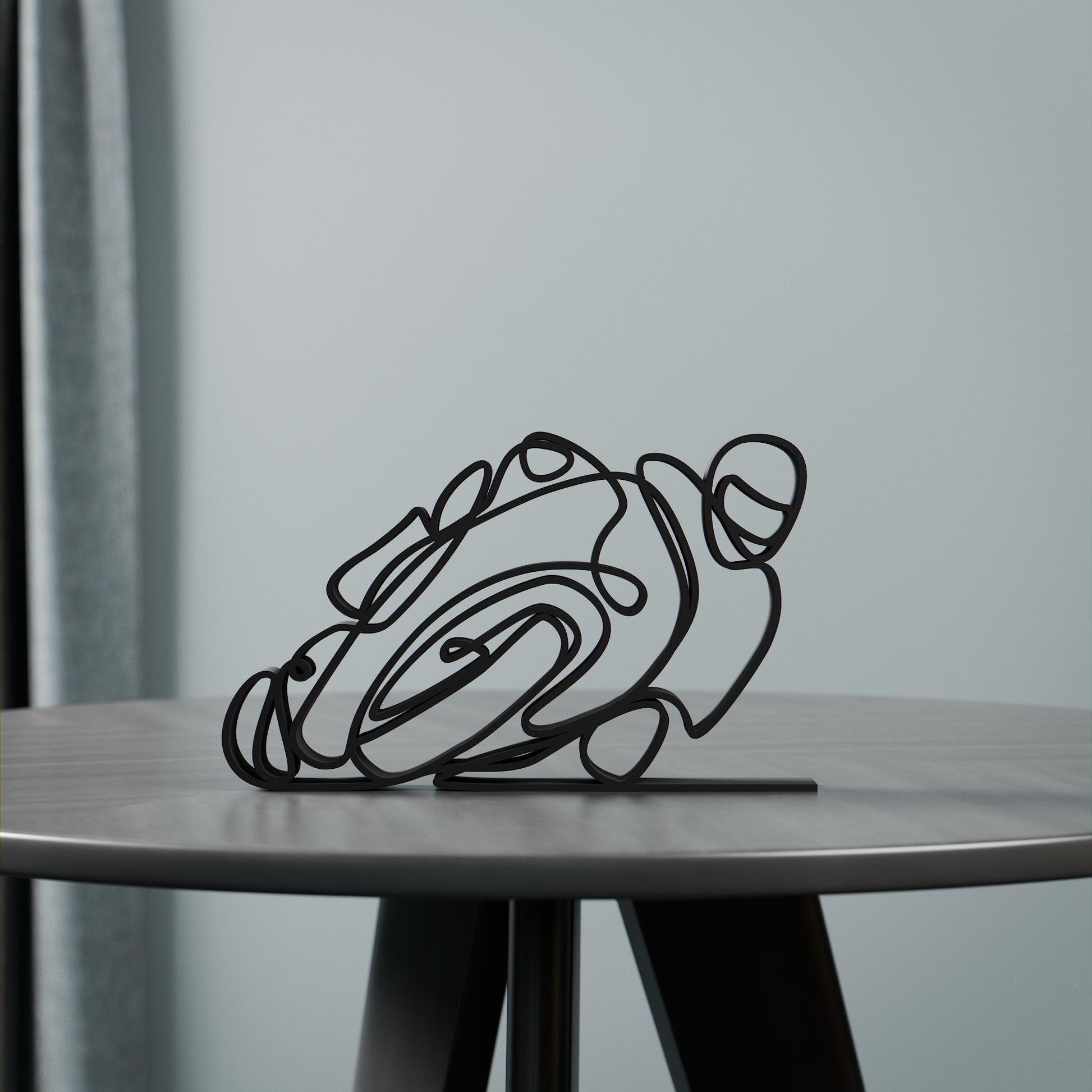 Motorbiker - Customized Line Art Figure