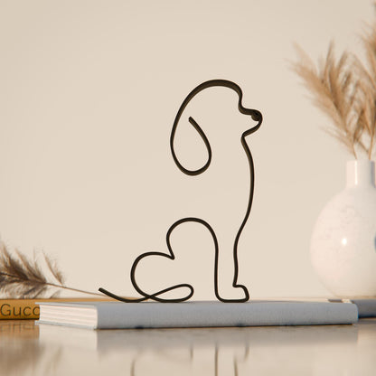 Poodle Dog 01 - Line Art Figure
