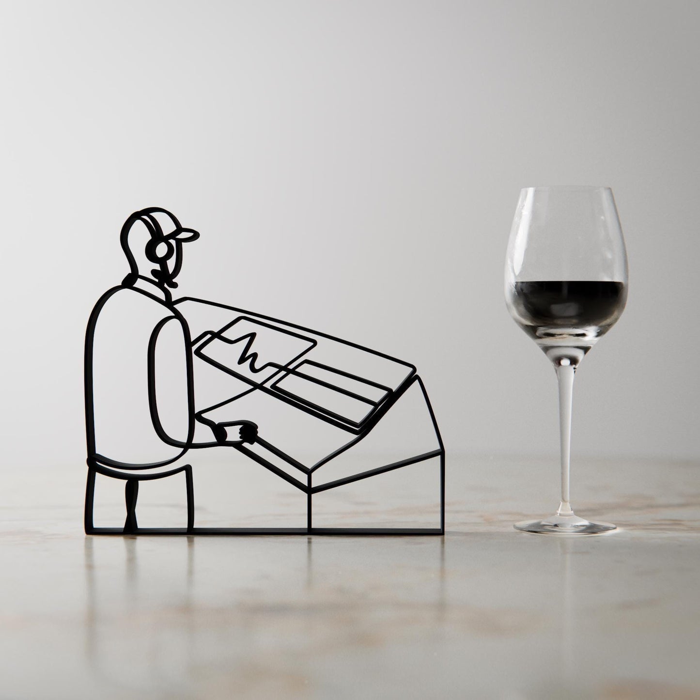 Sound Engineer - Customized Line Art Figure