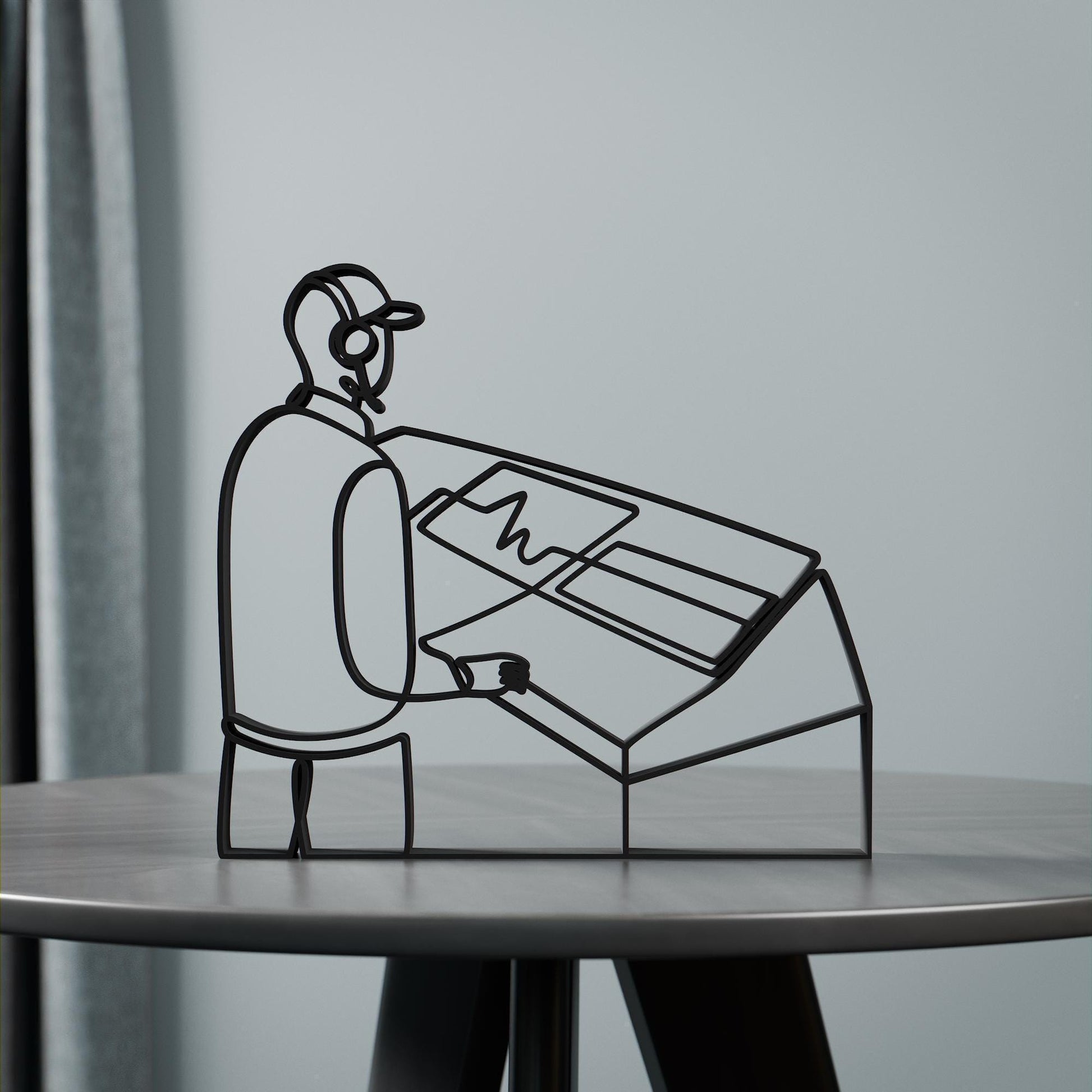 Sound Engineer - Customized Line Art Figure