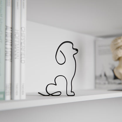 Poodle Dog 01 - Line Art Figure