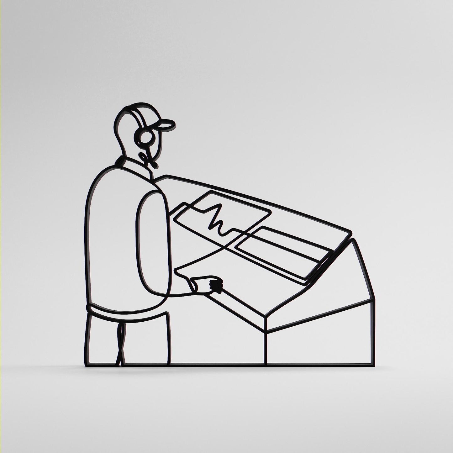 Sound Engineer - Customized Line Art Figure