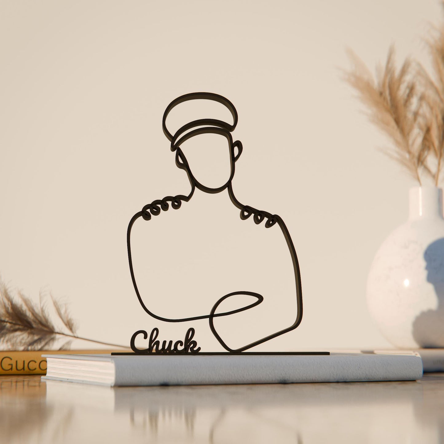 Pilot - Customized Line Art Figure