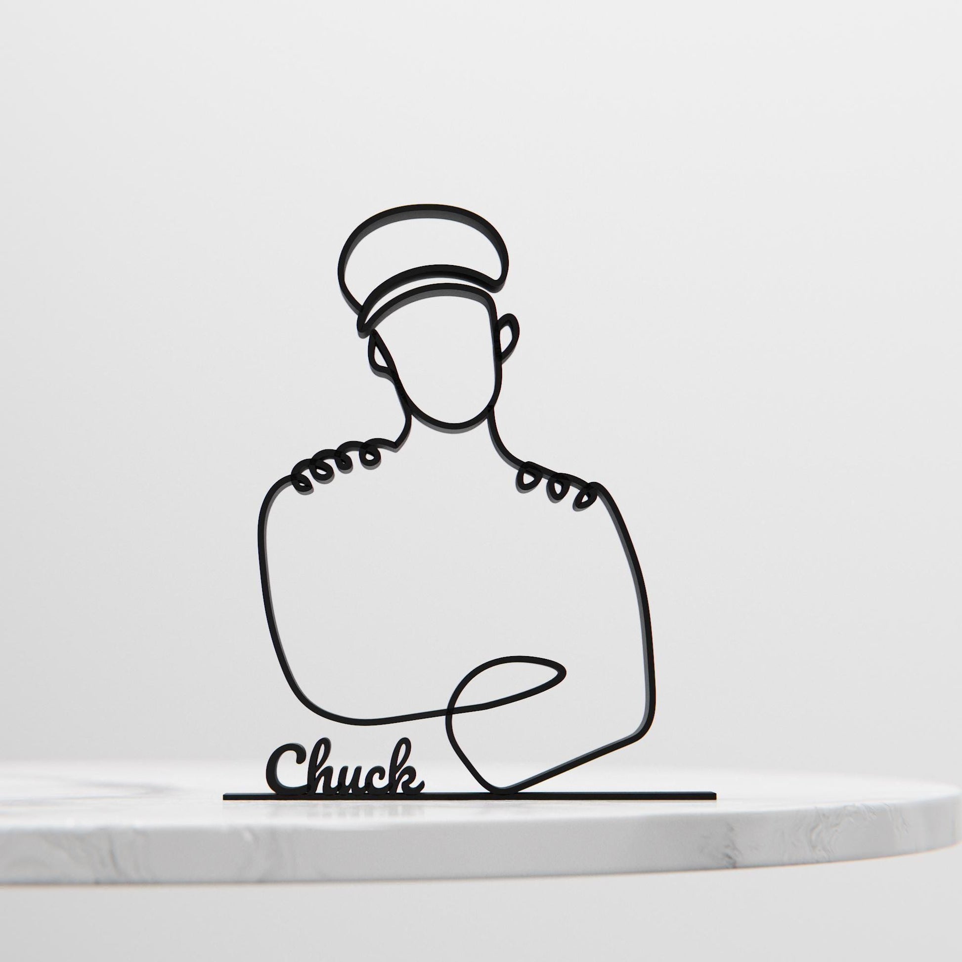 Pilot - Customized Line Art Figure