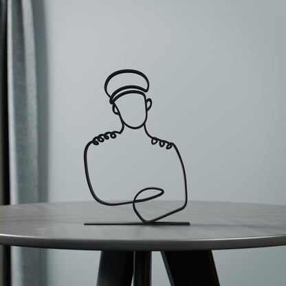 Pilot - Customized Line Art Figure