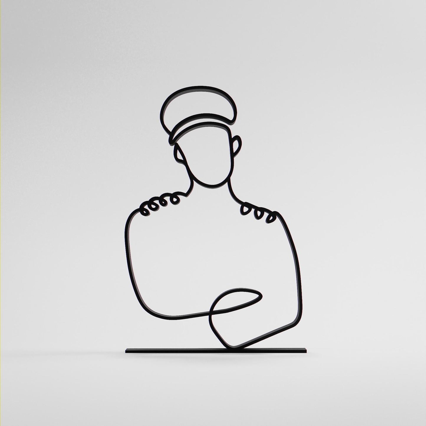 Pilot - Customized Line Art Figure