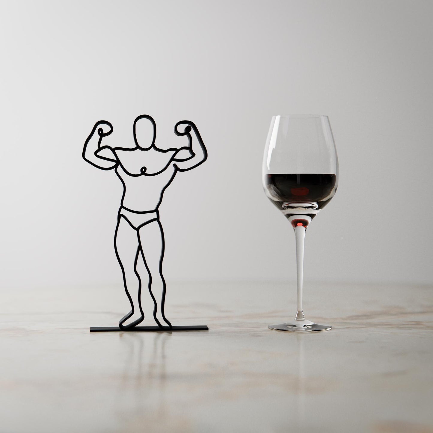 Body Builder - Customized Line Art Figure