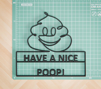 Funny Toilet Sign - Customized Line Art Figure