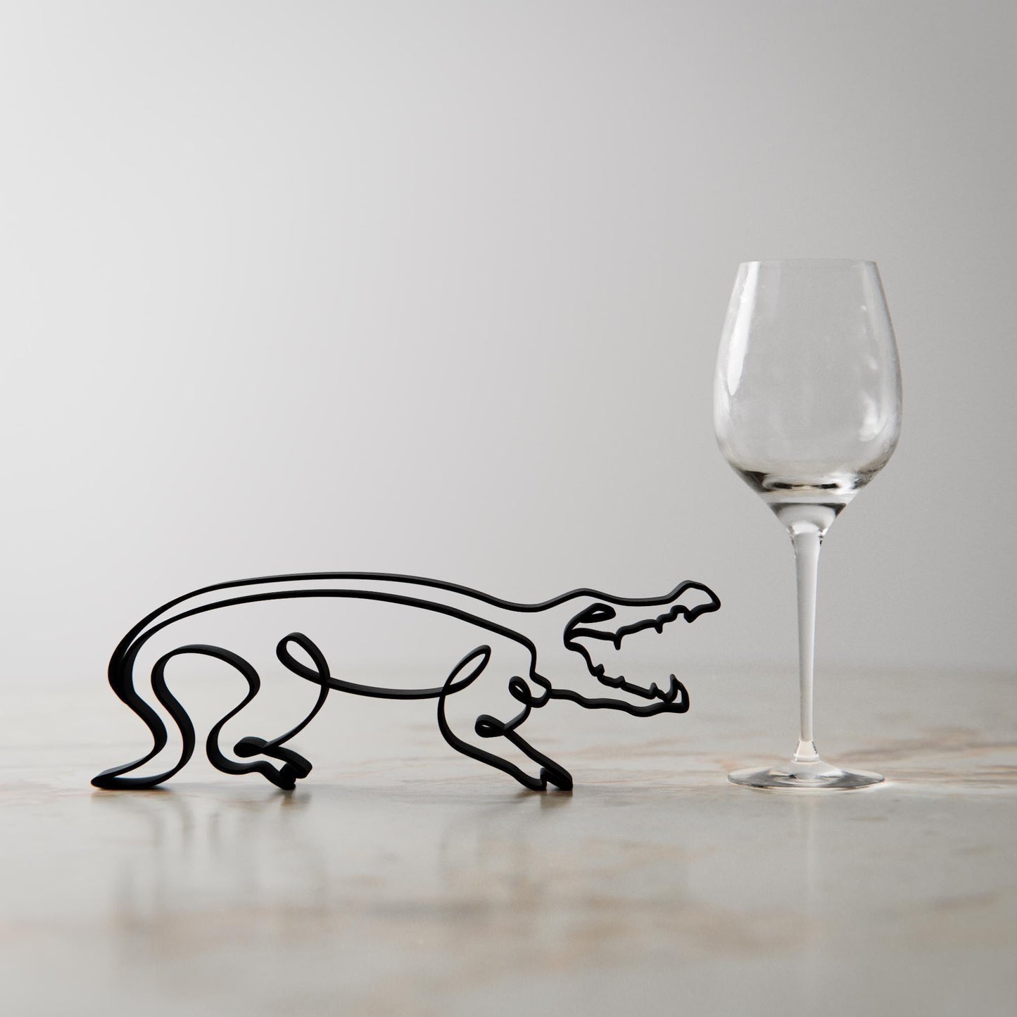 Crocodile - Line Art Figure