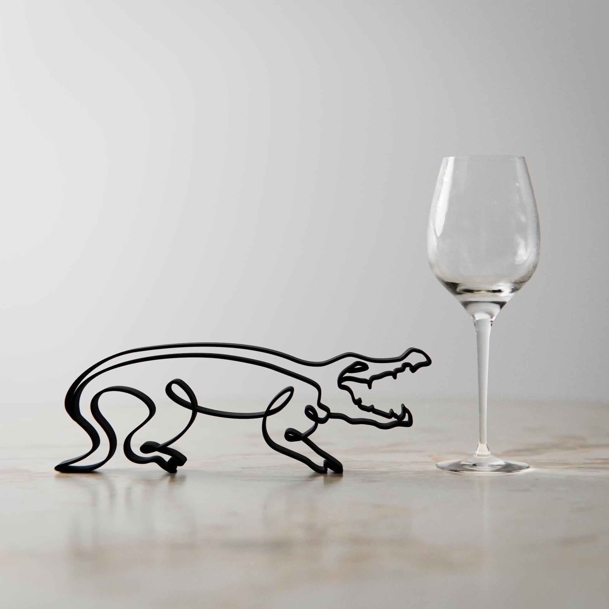 Crocodile - Line Art Figure