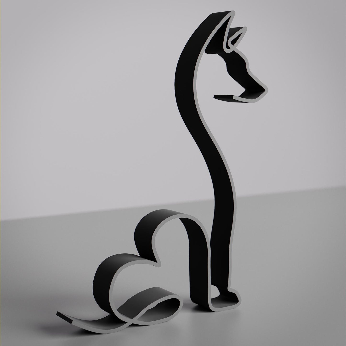 Basenji Dog 15 - Line Art Figure