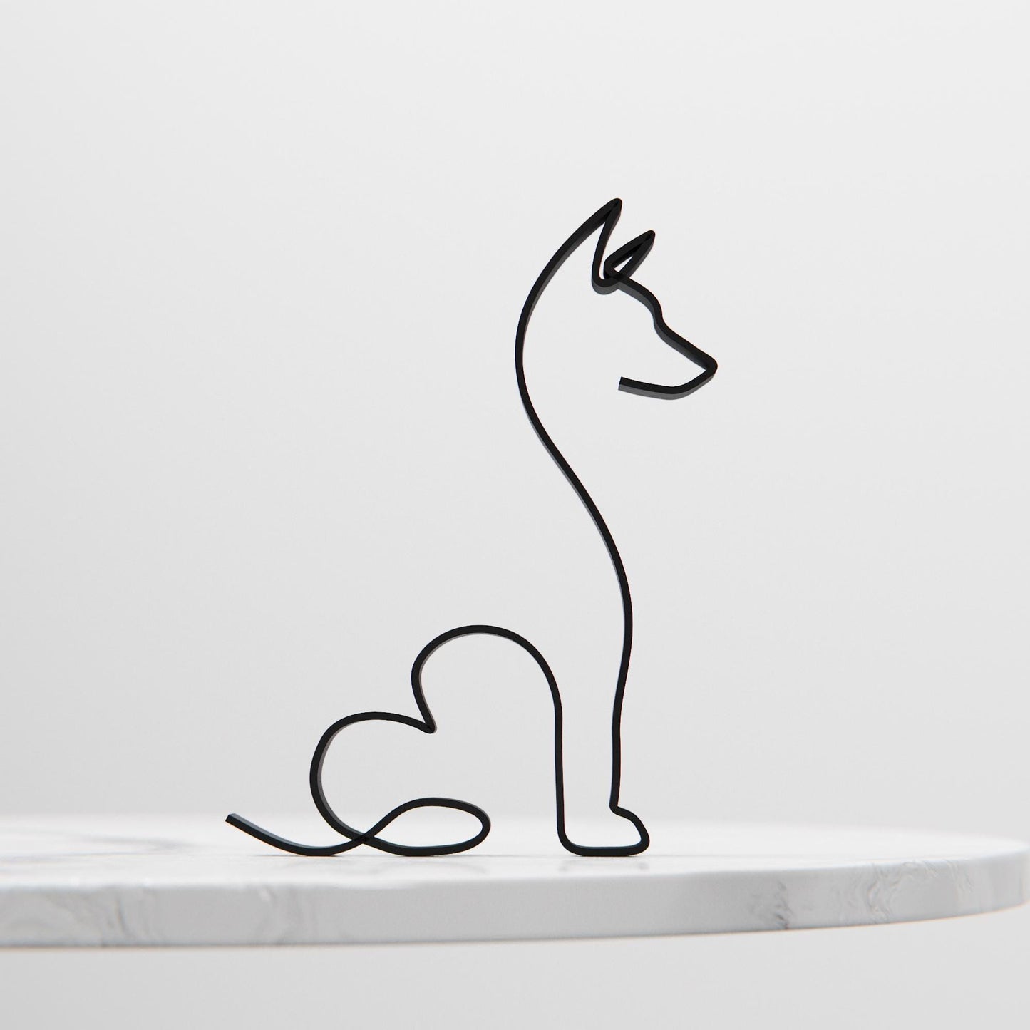 Basenji Dog 15 - Line Art Figure