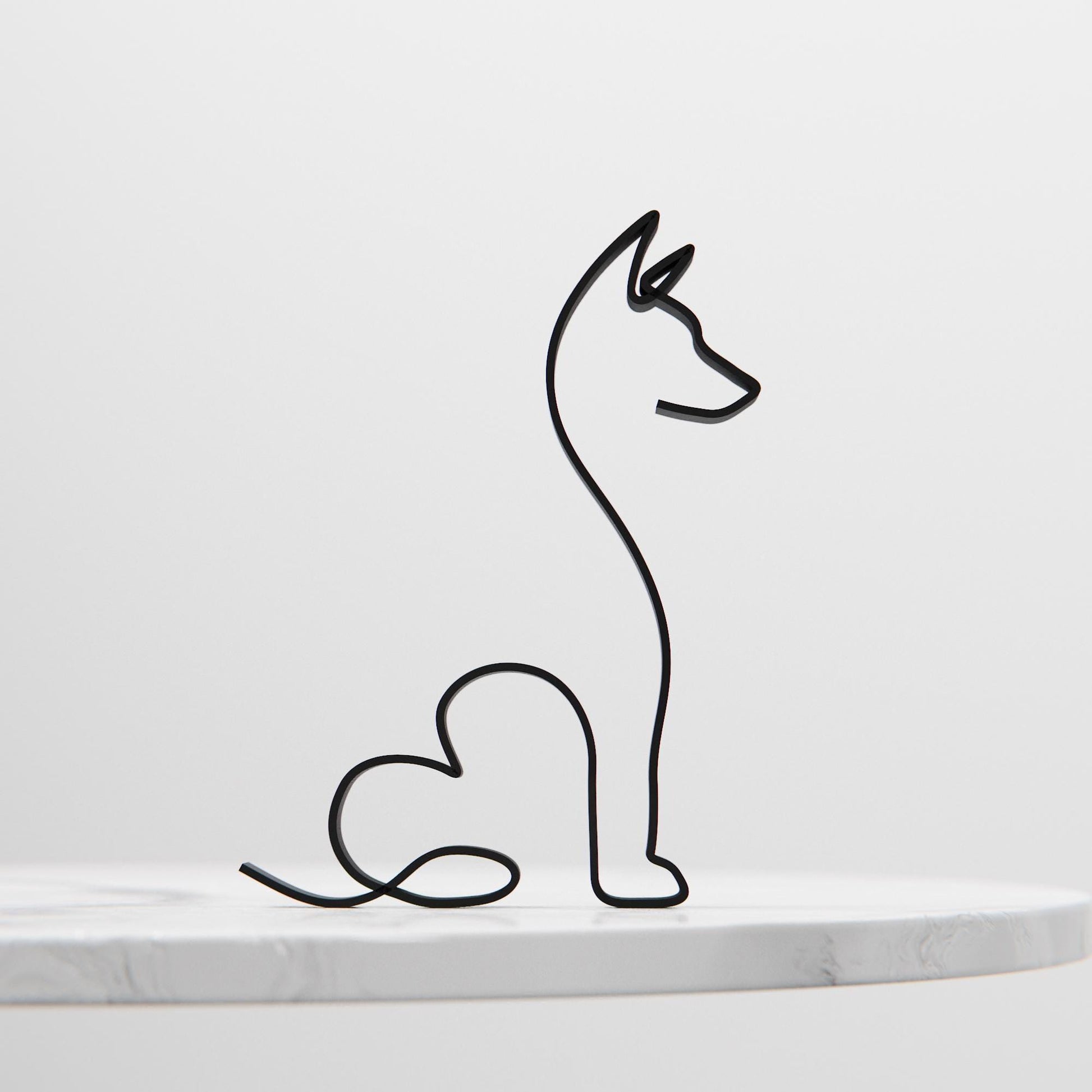 Basenji Dog 15 - Line Art Figure