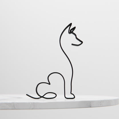 Basenji Dog 15 - Line Art Figure