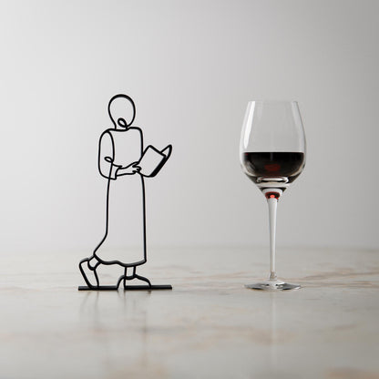 Reader/Bookworm - Customized Line Art Figure